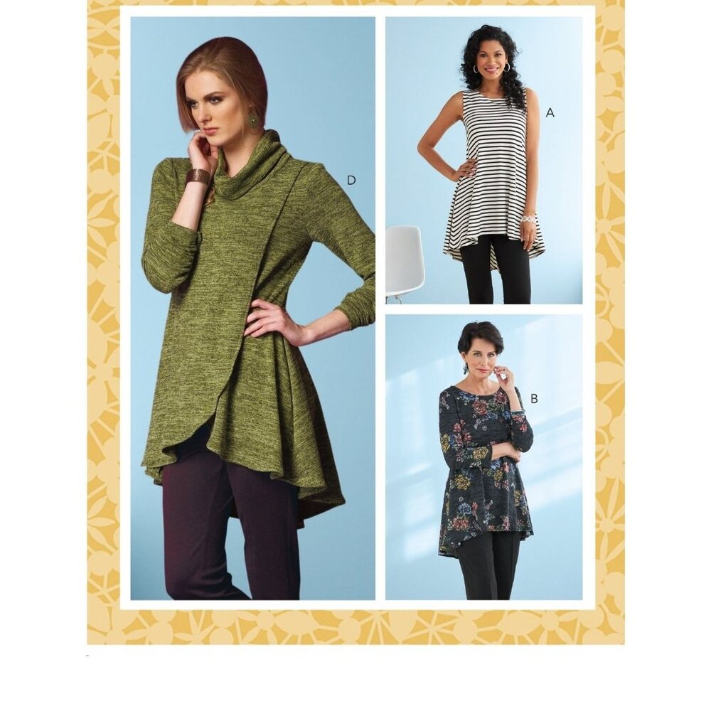 Butterick Sewing Pattern 10795/6752 Misses Top Size LG-XL Knit Easy to Make